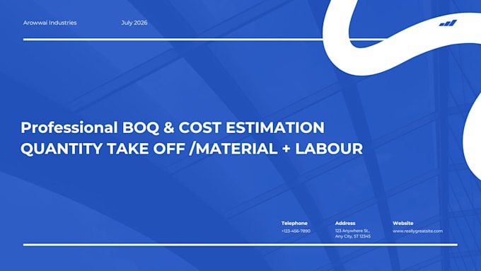 professional boq, quantity takeoff and cost estimation