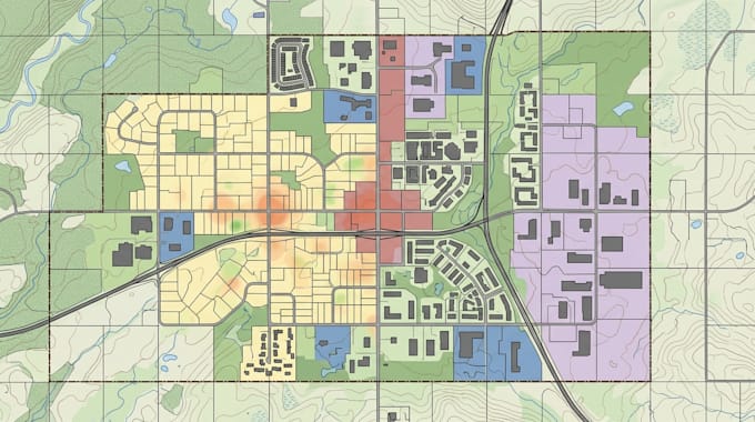render gis mapping, qgis, arcgis, property map, site plans