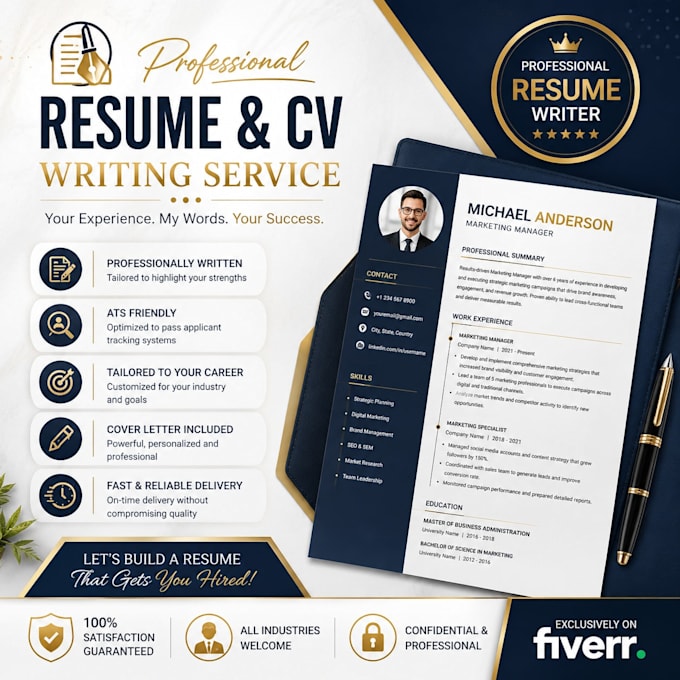 write an ats optimized professional resume CV
