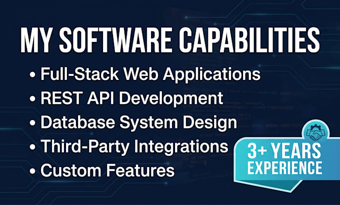 develop custom software web applications and apis