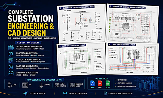 design electrical substations sld power systems and protection systems