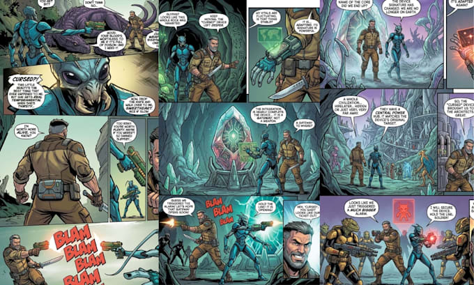 create comic book illustration comic page graphicnovel nsfw comic for your story