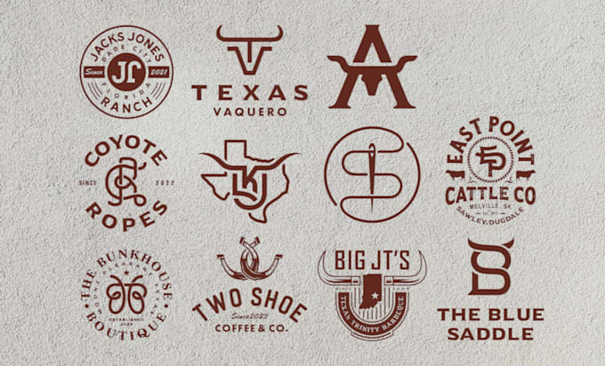 design cattle brand western and ranch logo