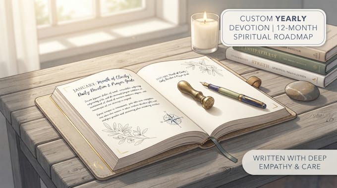 write a custom yearly devotion and structured spiritual roadmap for clarity