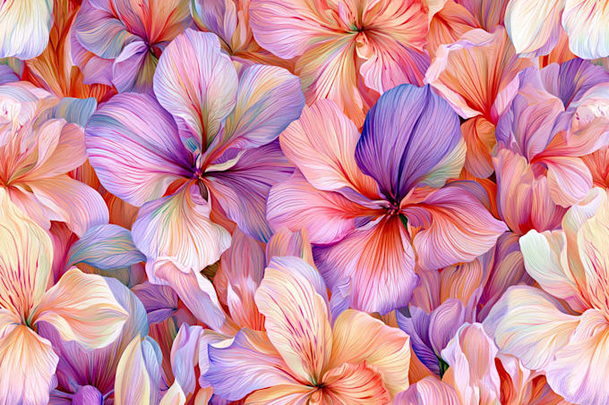 design botanical seamless floral illustration
