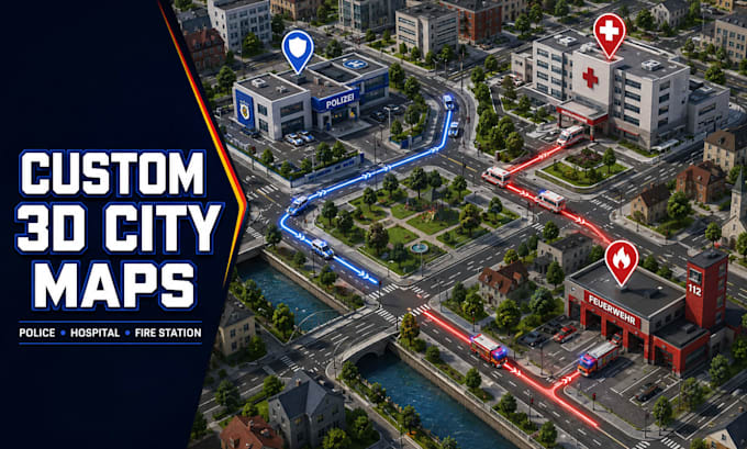 build german roblox emergency roleplay game, lua scripts, 3d maps and UI