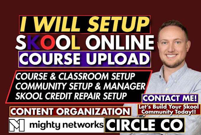 setup skool course upload online course creation classroom curriculum lessons