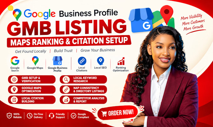 create verified google business profile gmb listing maps ranking citation setup