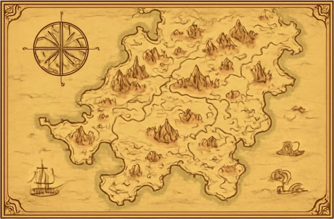 create a custom vintage map with old world style