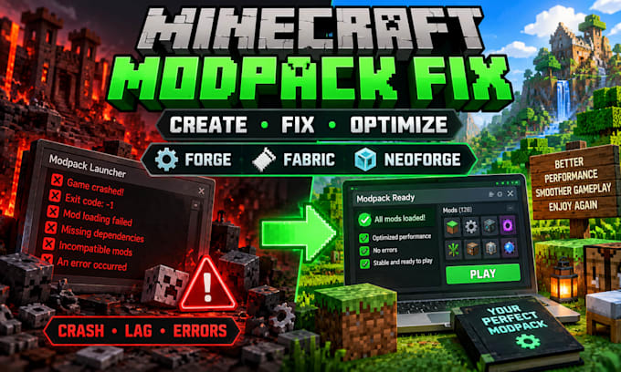 create fix optimize minecraft modpack forge fabric neoforge crash lag curseforge