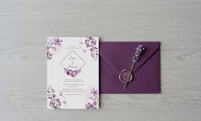 design an elegant invitation for your wedding