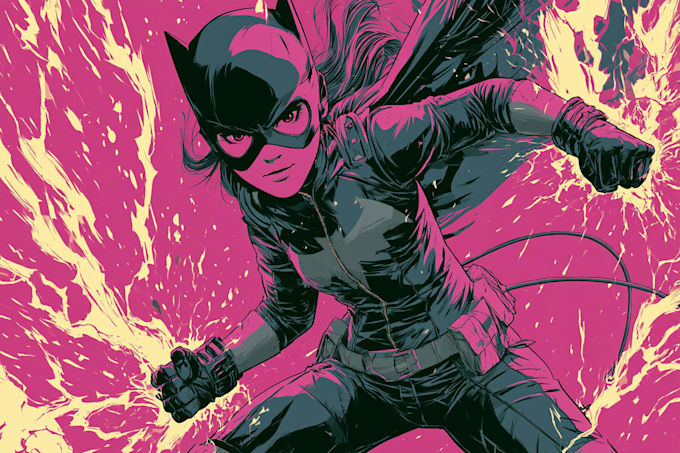 create epic superhero graphic novel art and comic