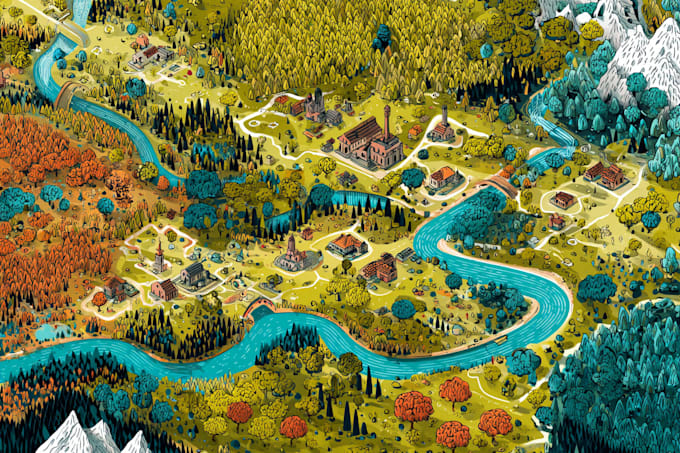 do vector map illustration and event map