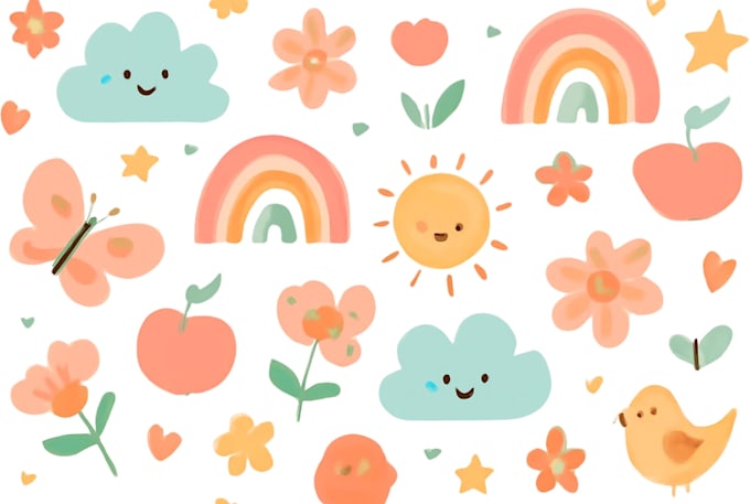 create a cute seamless vector pattern