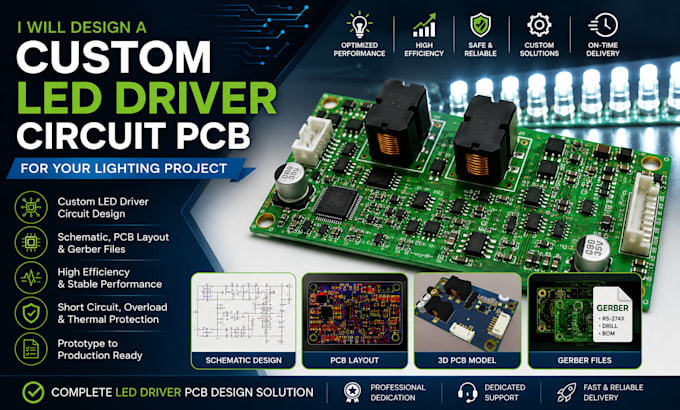 design a custom led driver circuit pcb for your lighting project
