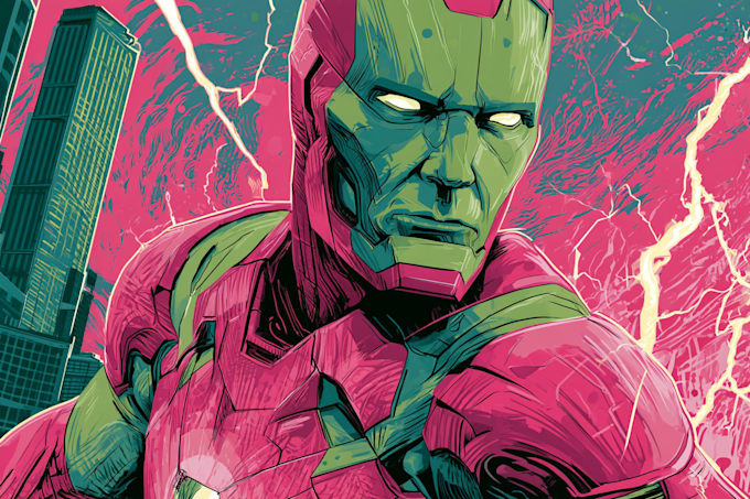 draw custom comic book illustrations and superhero artwork