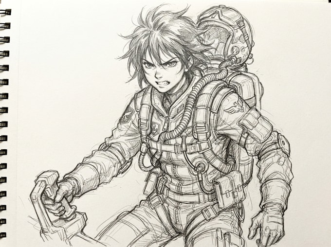 sketch any anime characters for you