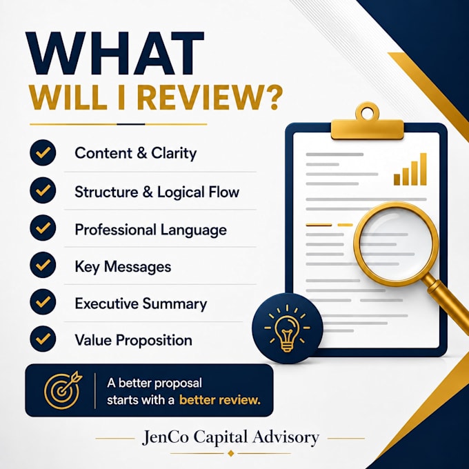 review and improve your business proposal