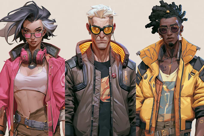 a make a cyberpunk illustration