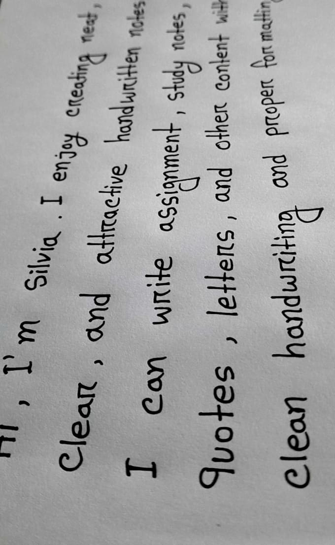 write neat handwritten notes in english or bangla