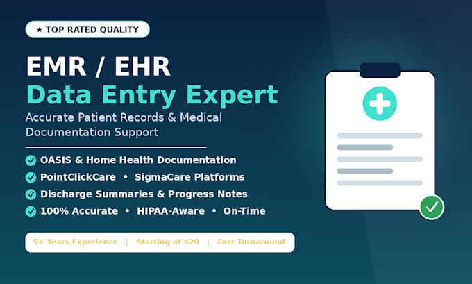 your emr ehr data entry expert for patient records and healthcare documentation