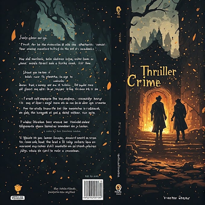 create custom thriller and crime book cover illustration