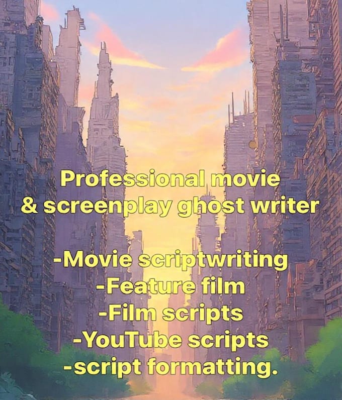 write film scripts,movie script,youtube scripts,screenplay scripts