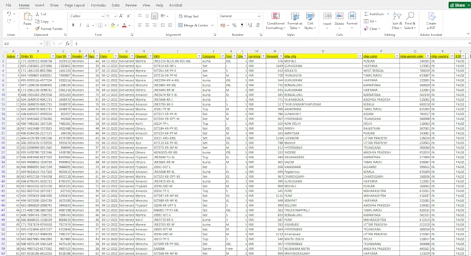 professionally clean, format and organise your excel data