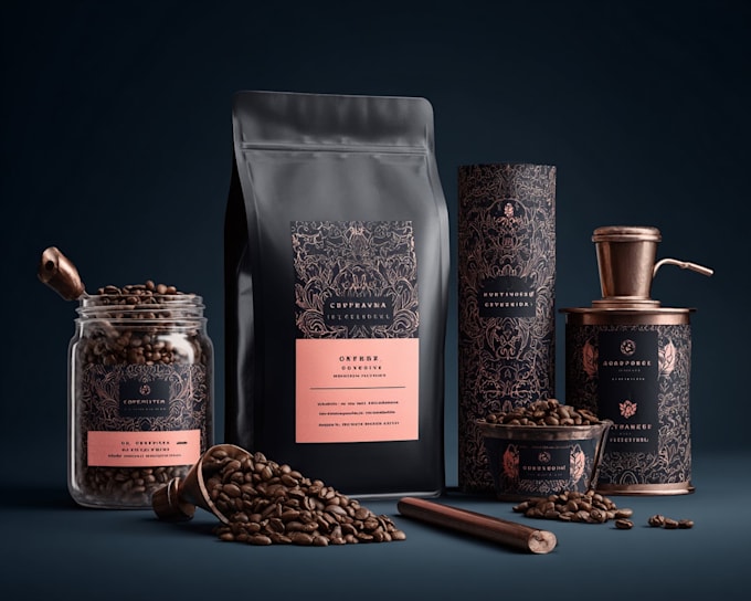 create a coffee bag, packaging and label sticker design
