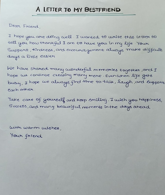 write neat and natural handwritten notes in english