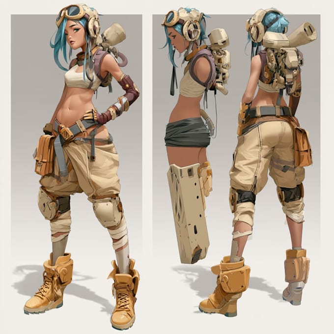 design epic mech warriors and futuristic robot characters