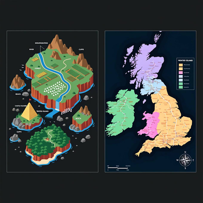 make a fantastic map for a book or board game