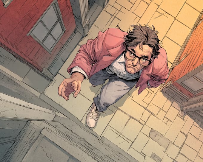draw a comic book page illustration or webtoon episodes