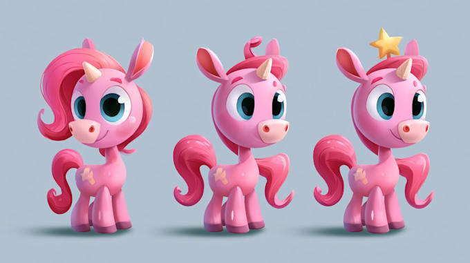 cute custom pony characters in my style