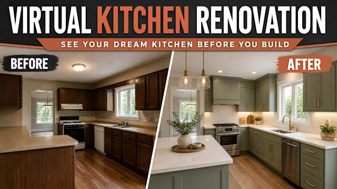 do realistic ai virtual renovation and redesign for kitchen or bathroom