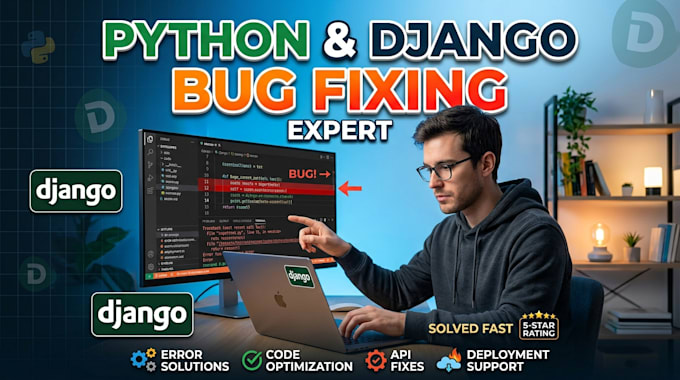 fix bugs and errors in your python django web application