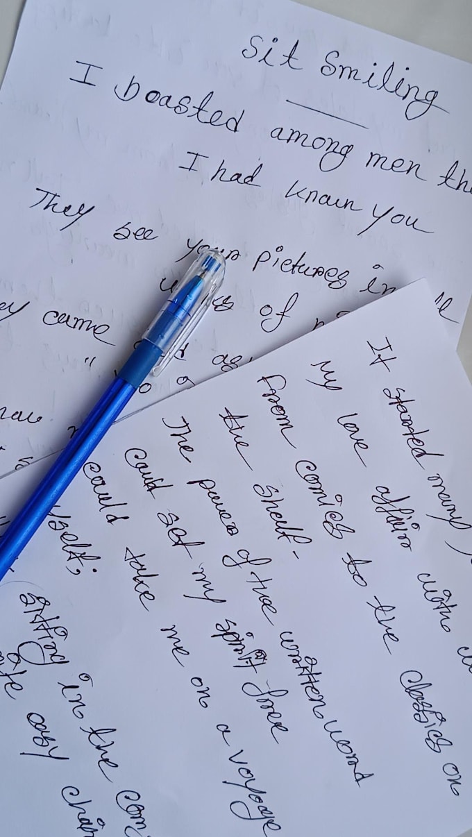 write neat and clean handwritten letter and notes for you