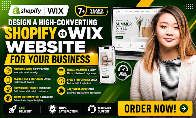 design shopify store redesign clone update shopify wix dropshipping website