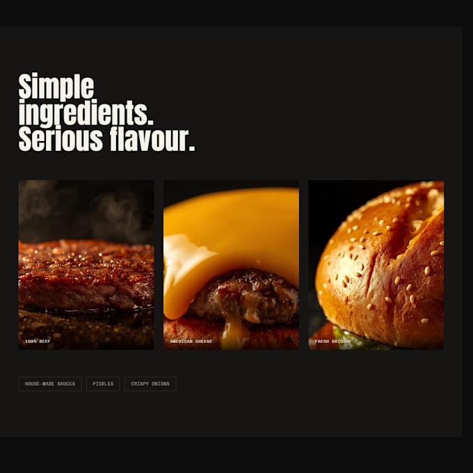 create a bold cinematic website