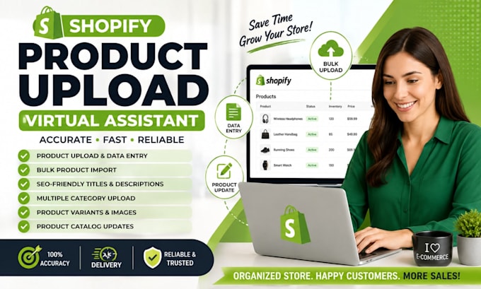 shopify product import virtual assistant
