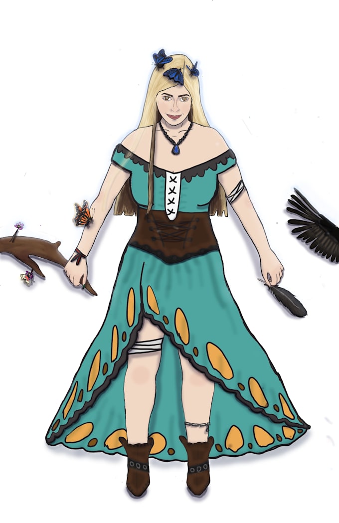create atmospheric fantasy character illustrations
