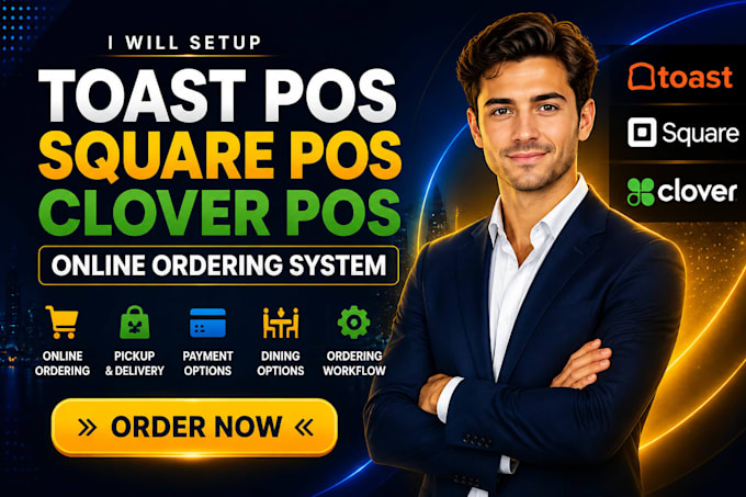 setup toast pos square pos clover online ordering system