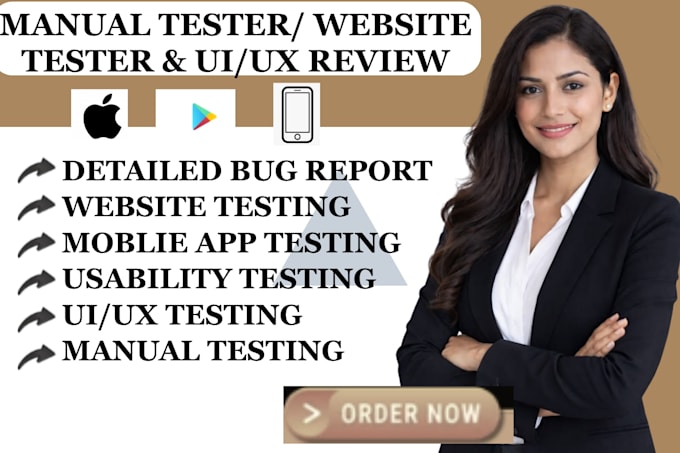 do website testing, mobile app testing, QA, usability and bug testing