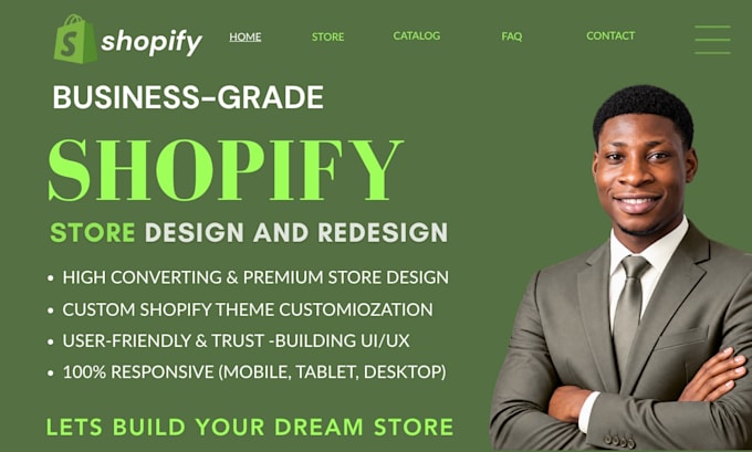 design or redesign shopify website, shopify store , shopify dropshipping store
