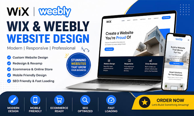 create weebly, wix studio website design, redesign wix store