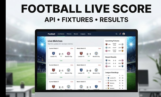 build a football live score website with API integration