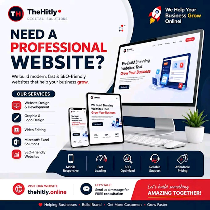 create website and redesign for local business