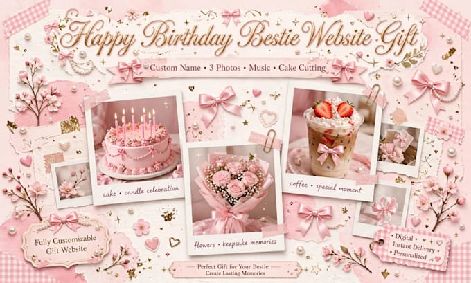 create aesthetic personalized gift website with custom cards