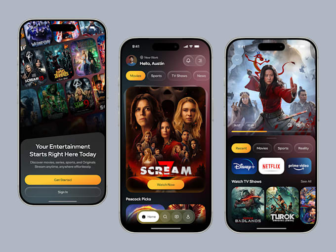 develop smart TV app for ott, streaming, roku TV, fire TV, android and ios TV