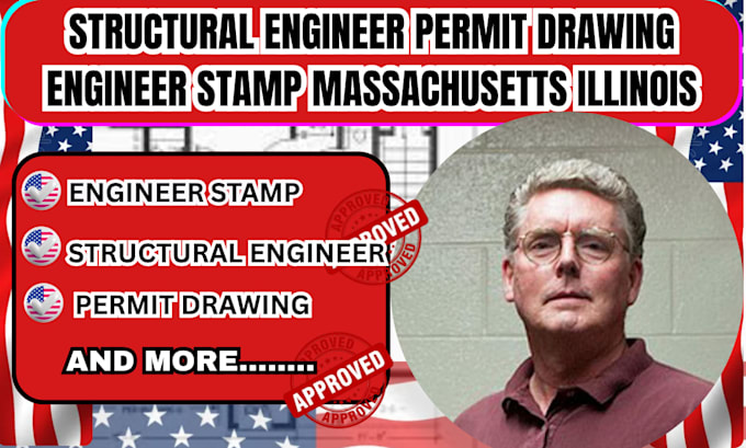 structural engineer permit drawing engineer stamp massachusetts illinois